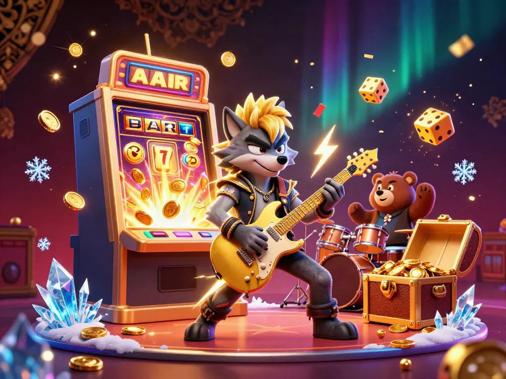 Experience the kingjohnnie thrill with a dazzling casino stage featuring 3D cartoon characters and dynamic jackpot elements.