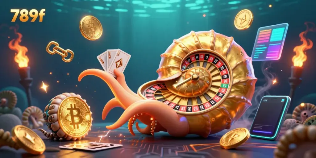 Experience the excitement and strategy of the casino with 789f, featuring a lively nautilus roulette wheel.