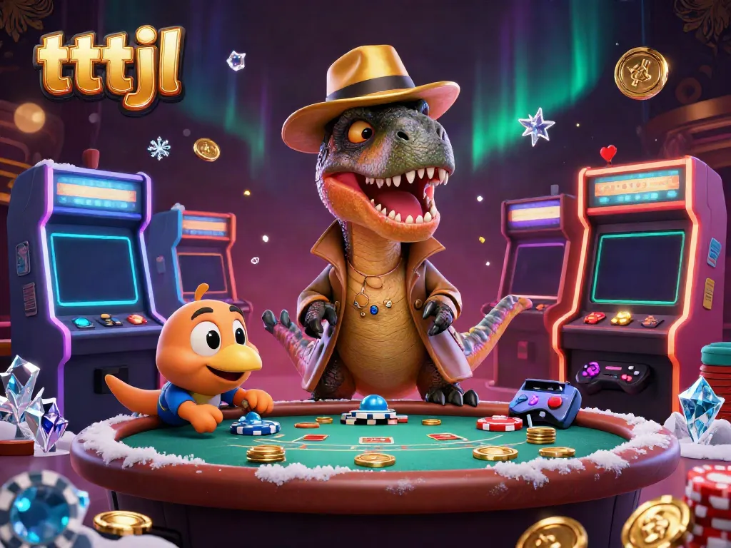 tttjl velociraptor card counter blends into a blackjack scene filled with casino excitement.
