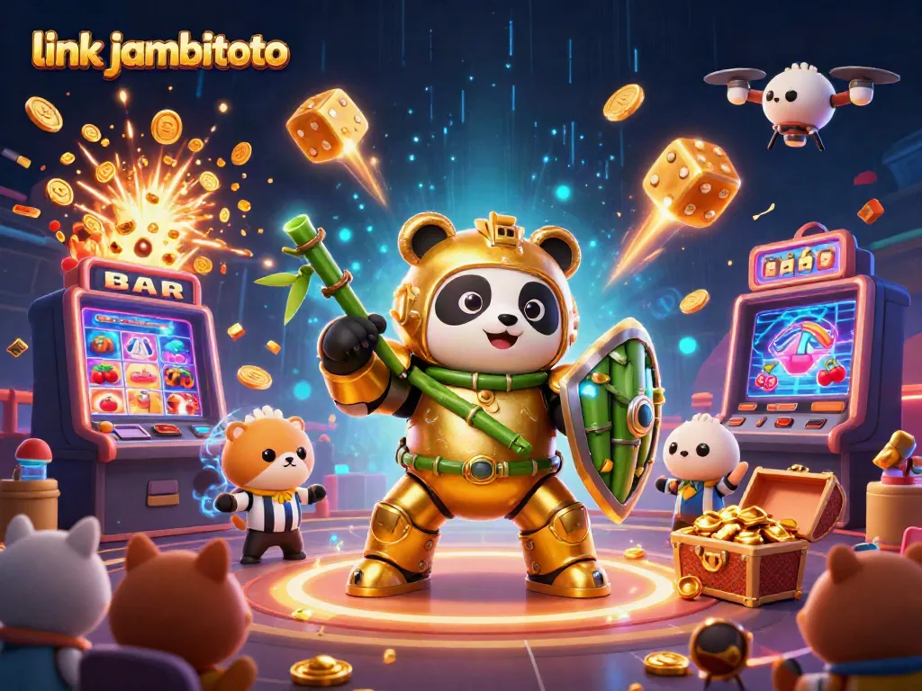 Experience thrilling gameplay on link jambitoto with vibrant slot machine scenes and festive casino elements.