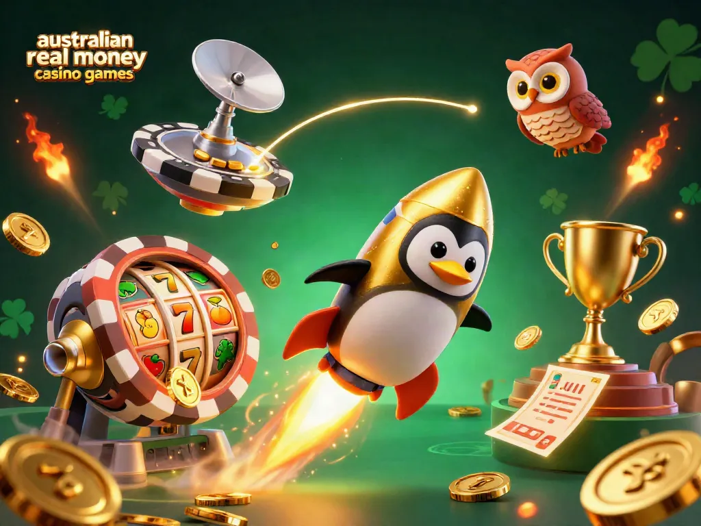 Experience exciting australian real money casino games with our stellar 3D penguin and vibrant casino elements.