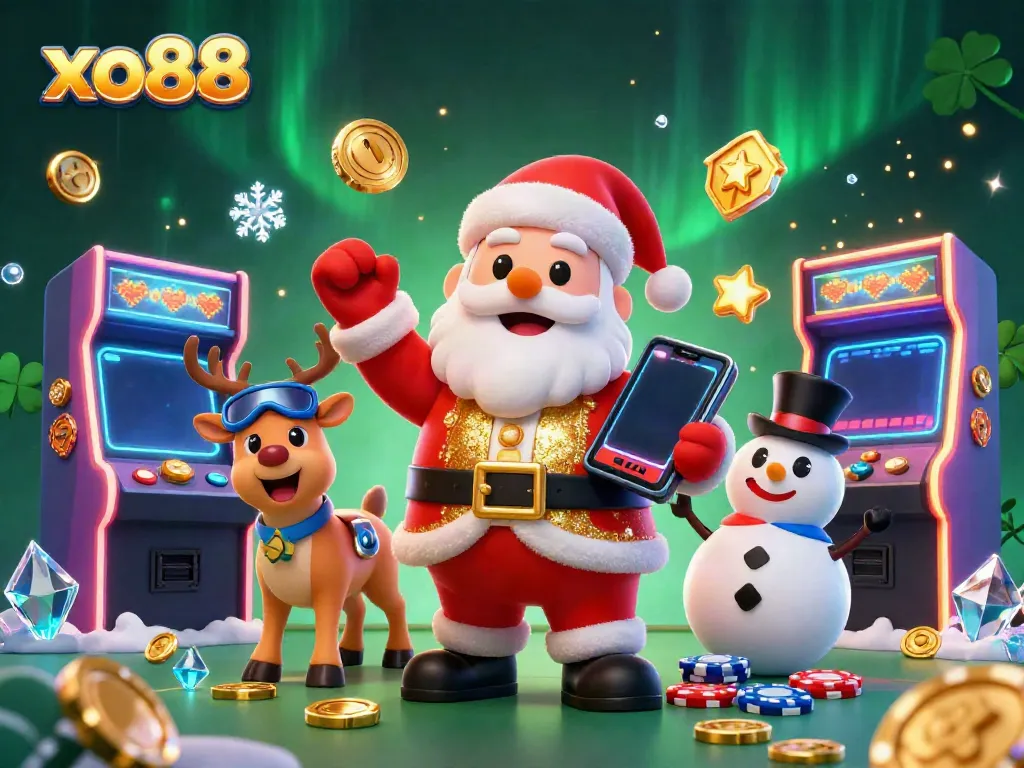 Experience excitement at xo88 with vibrant cartoon characters celebrating jackpot wins in a captivating casino scene.