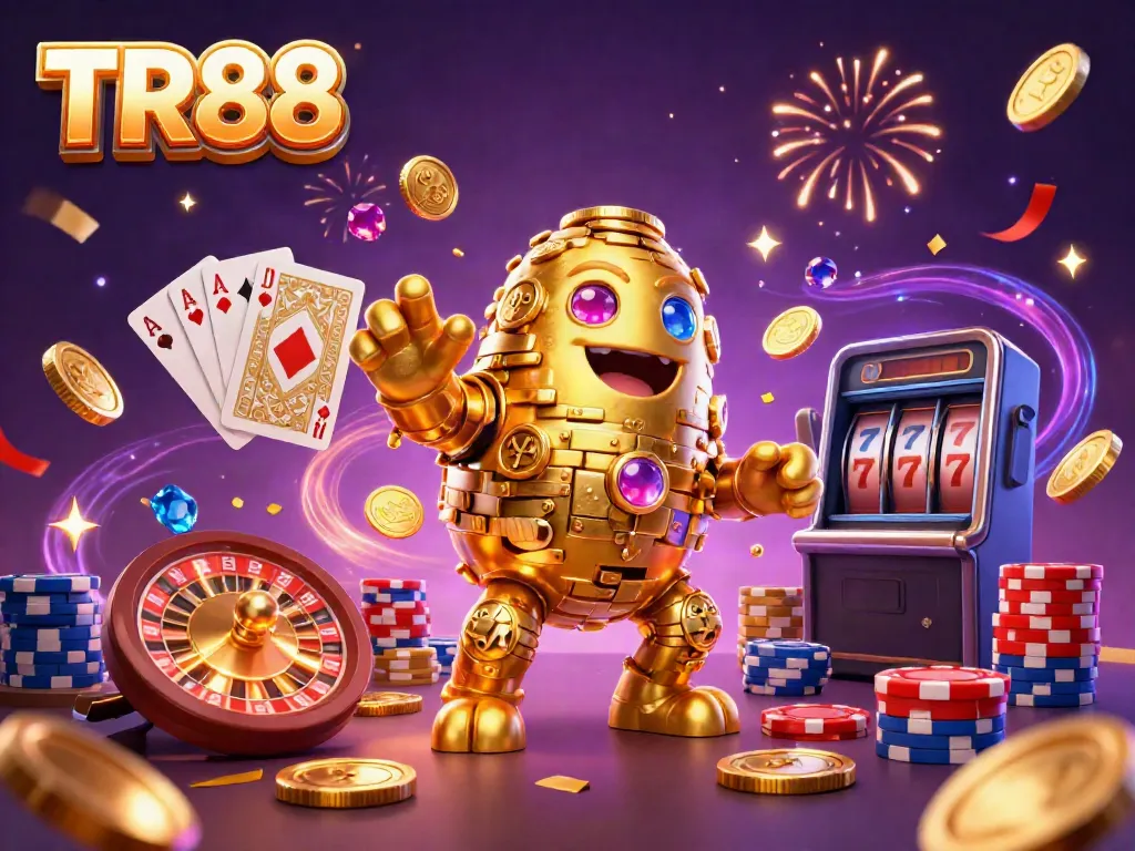 Engage with the TR88 casino experience featuring vibrant golem and dynamic gaming elements.