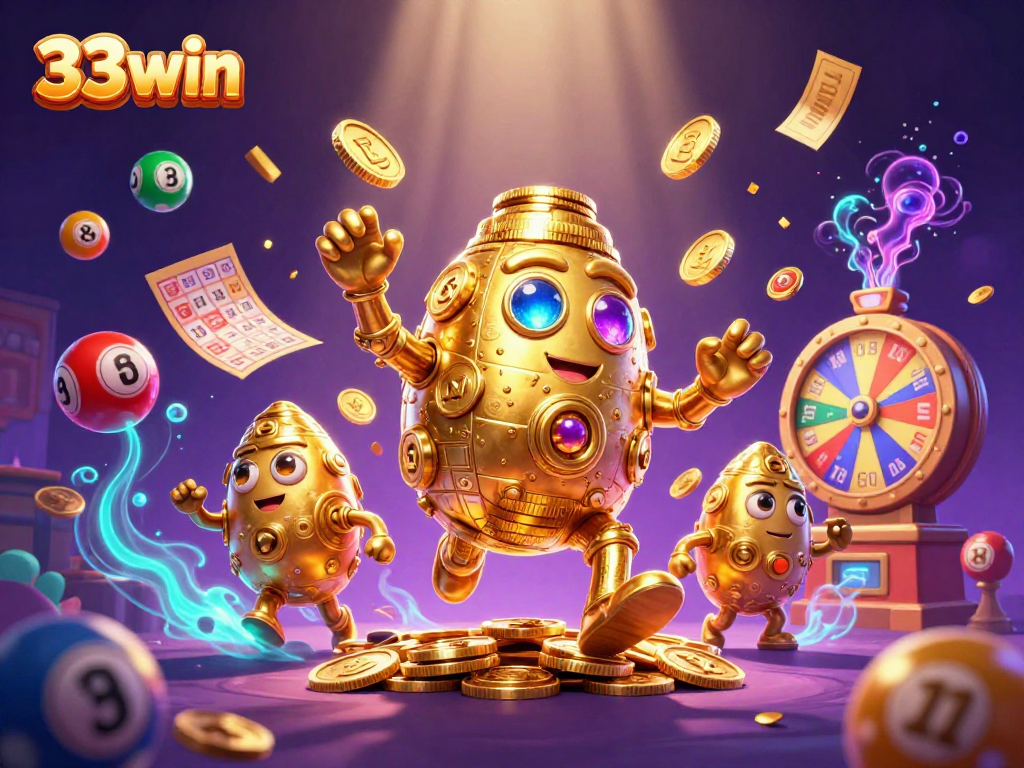Immerse in a thrilling gaming experience with 33win's dynamic lottery and prize elements.