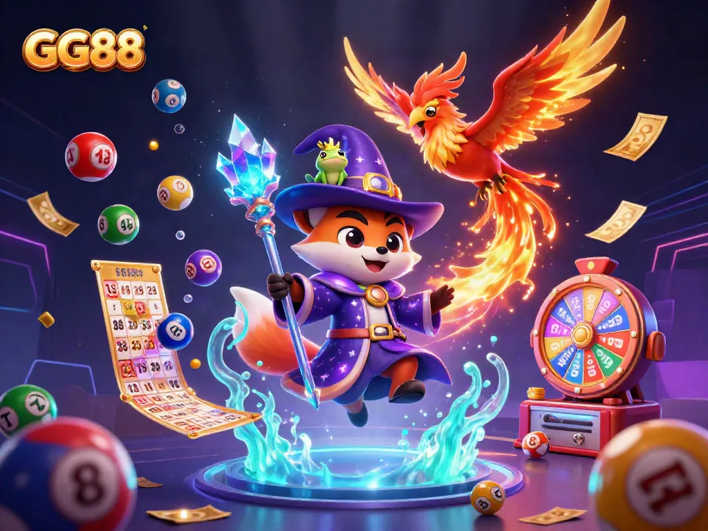 Experience thrilling adventures at GG88, featuring dynamic lottery games and vibrant casino elements.