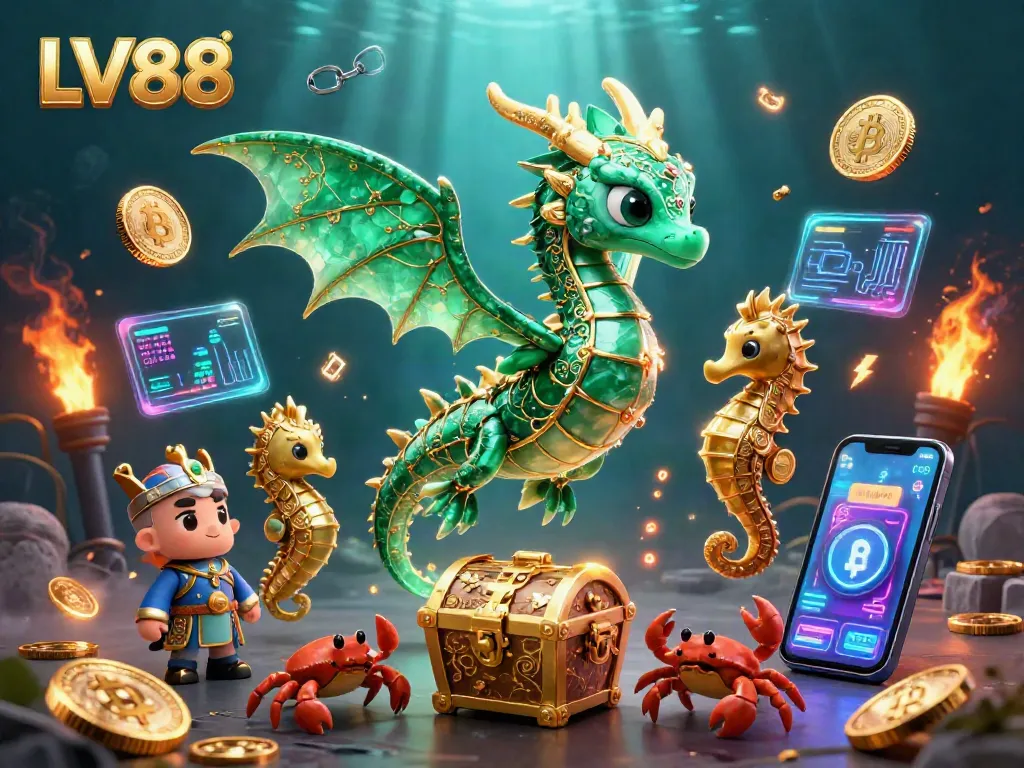 Encounter the LV88 underwater world with a magical sea dragon guarding treasures, designed for gamblers.